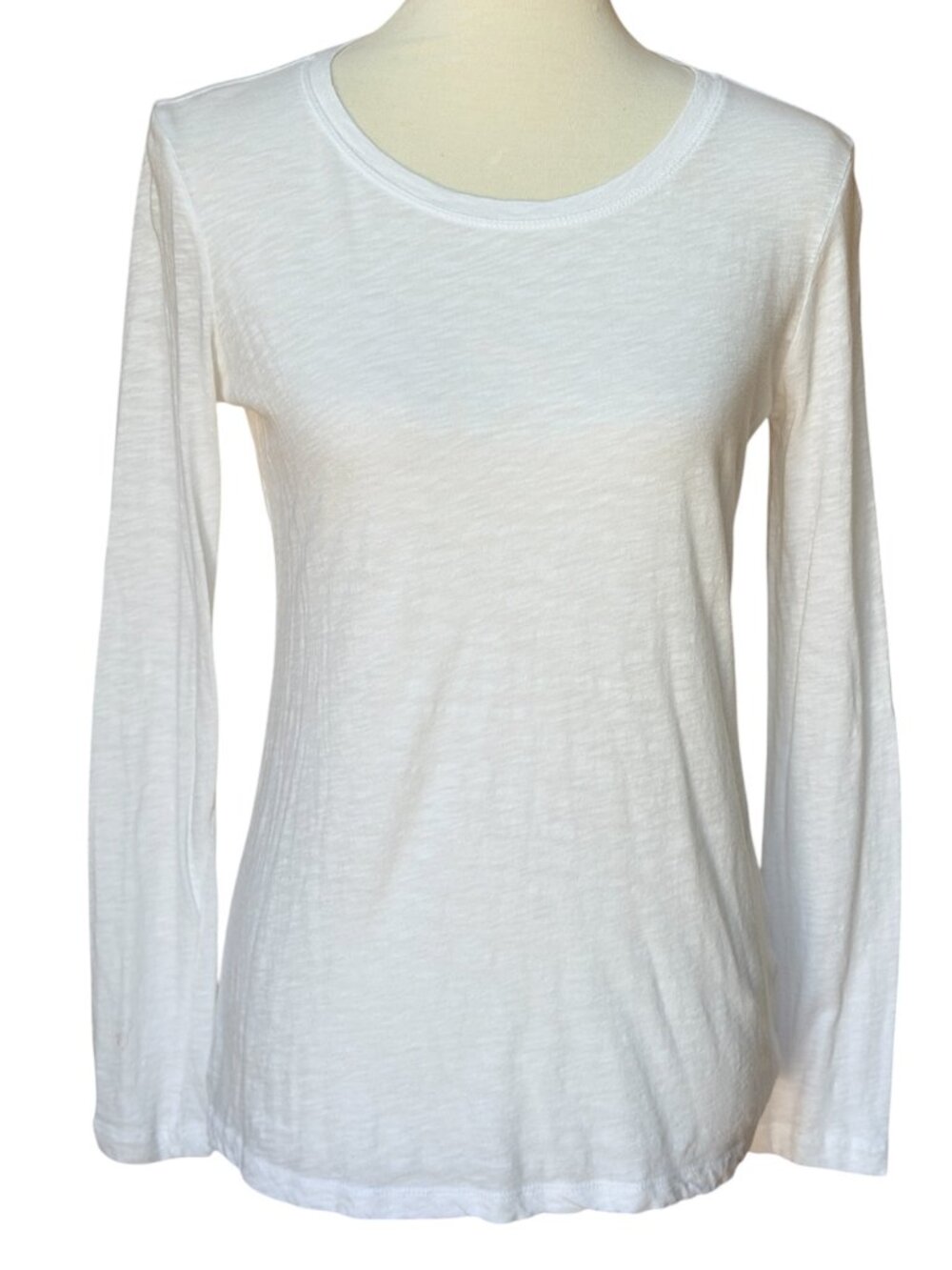 Caslon Long Sleeve White Tee Shirt